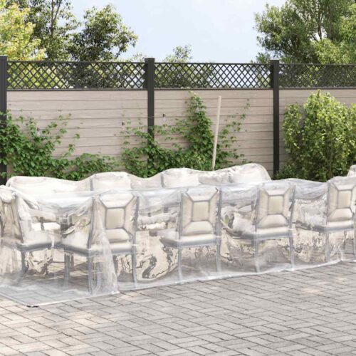 Clear Tarpaulin with Eyelets 3x8M Polyethylene Camping Garden Poly Tarps Cover - Image 2