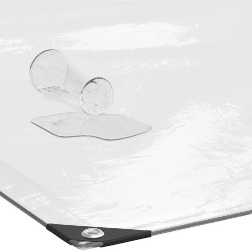 Clear Tarpaulin with Eyelets 3x8M Polyethylene Camping Garden Poly Tarps Cover - Image 4