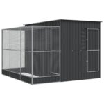 Aviary with Extension Silver 290x303x216cm Steel