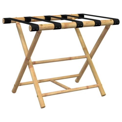 Folding Luggage Rack 62x42x50.5cm Bamboo - Image 2