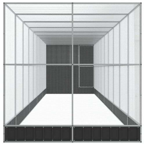 Aviary with Extension Silver 1037x203x216cm Steel - Image 4