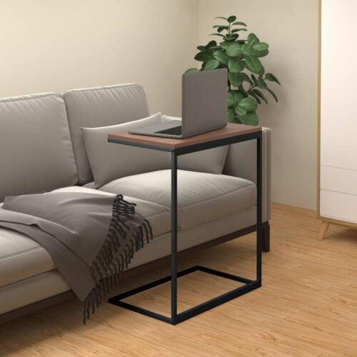 Wooden Side Table Black 55x35x66cm