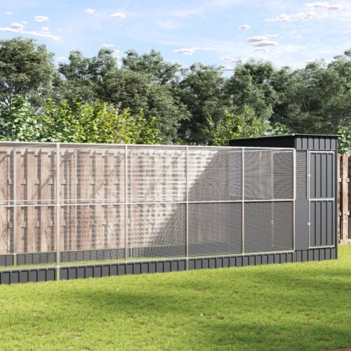 Aviary with Extension Silver 1037x203x216cm Steel - Image 9
