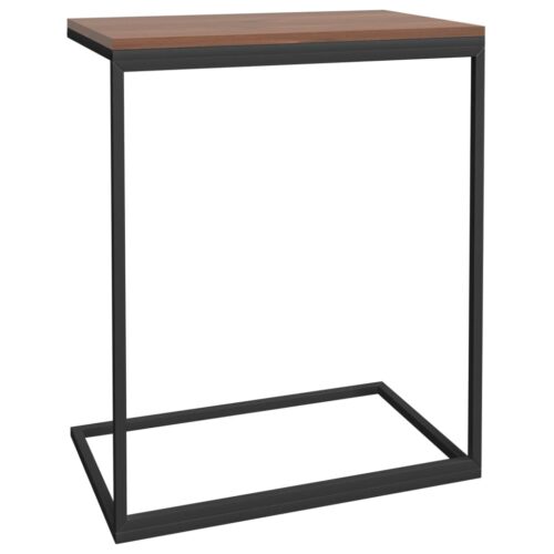 Wooden Side Table Black 55x35x66cm - Image 5