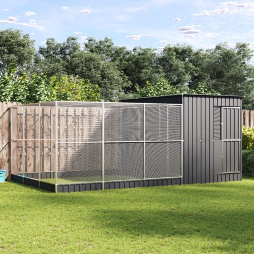Aviary with Extension Silver 497x303x216cm Steel - Image 9