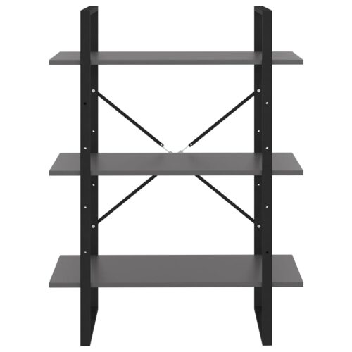 Book Cabinet Grey 80x30x105cm Engineered Wood - Image 3