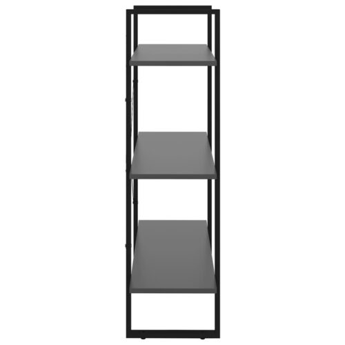 Book Cabinet Grey 80x30x105cm Engineered Wood - Image 4
