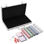 Poker Chip Set 300pcs 11.5g Chips TEXAS Casino Gambling Party Game Dice Cards