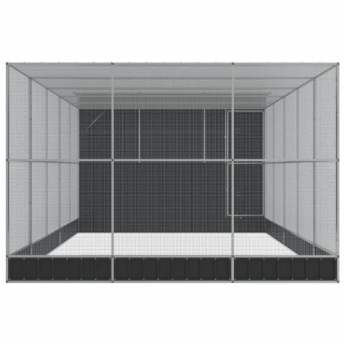 Aviary with Extension Silver 704x303x216cm Steel - Image 4