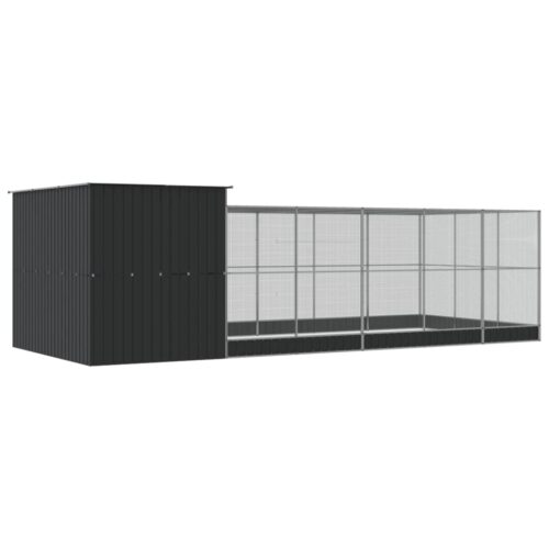 Aviary with Extension Silver 704x303x216cm Steel - Image 5