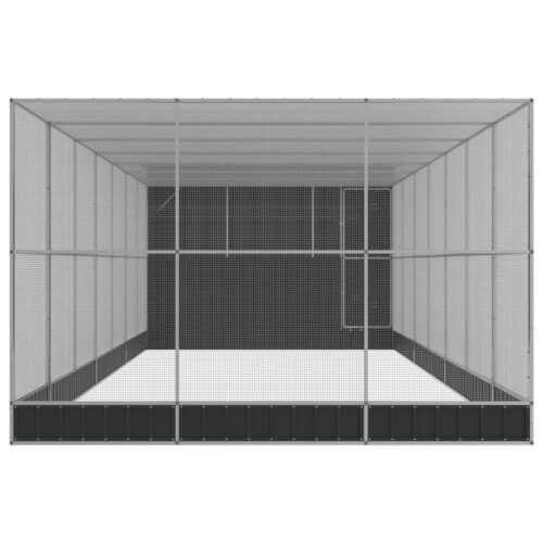 Aviary with Extension Silver 911x303x216cm Steel - Image 4