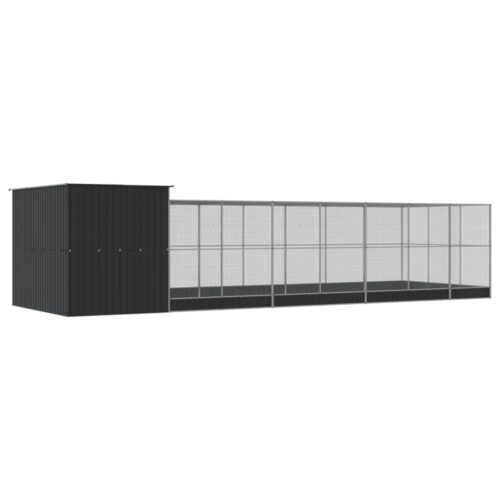 Aviary with Extension Silver 911x303x216cm Steel - Image 5