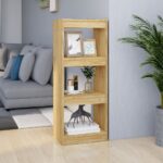 Book Cabinet Room Divider 40x30x103.5cm Solid Pinewood