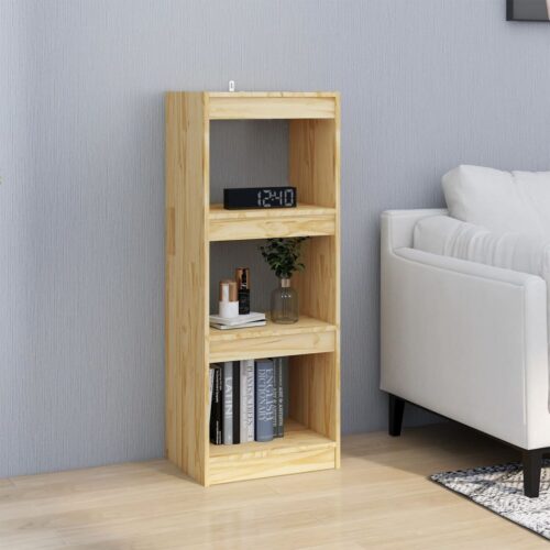 Book Cabinet Room Divider 40x30x103.5cm Solid Pinewood - Image 3