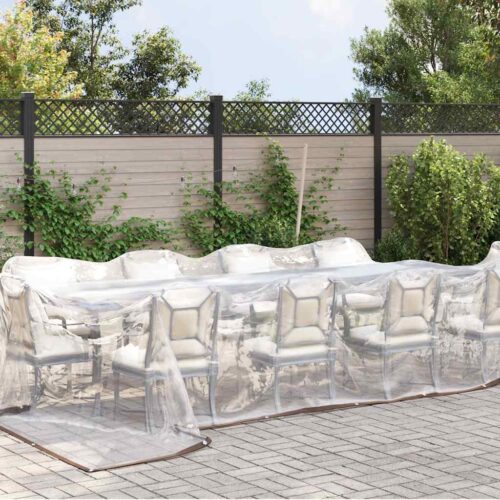 Clear Tarpaulin with Eyelets 4x6M Polyethylene Camping Garden Poly Tarps Cover - Image 2