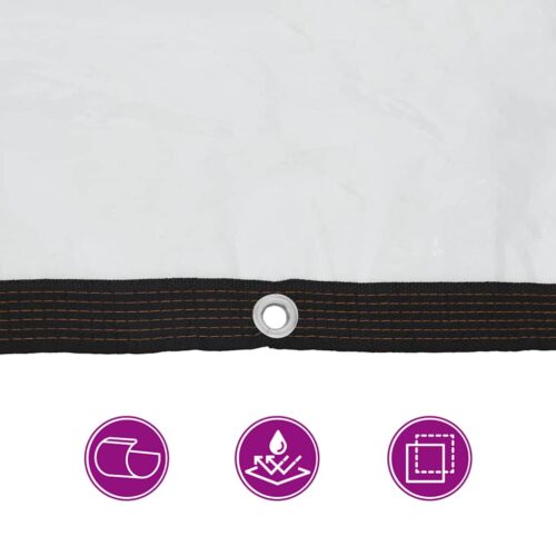 Clear Tarpaulin with Eyelets 4x6M Polyethylene Camping Garden Poly Tarps Cover - Image 9