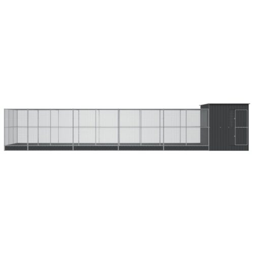 Aviary with Extension Silver 1118x303x216cm Steel - Image 3