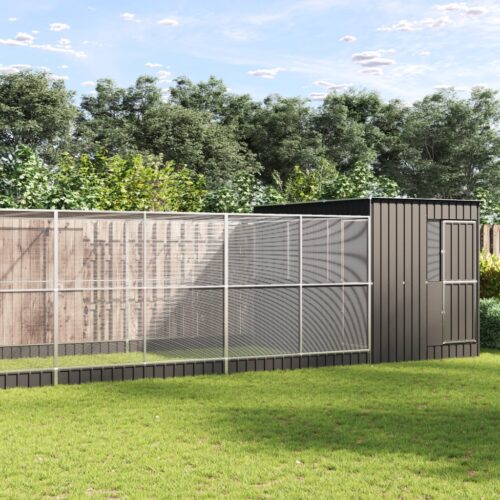 Aviary with Extension Silver 1118x303x216cm Steel - Image 9