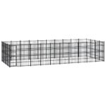 Outdoor Dog Kennel Steel 36.86m²