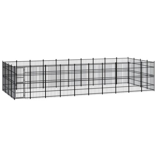 Outdoor Dog Kennel Steel 36.86m²
