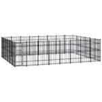 Outdoor Dog Kennel Steel 44.24m²