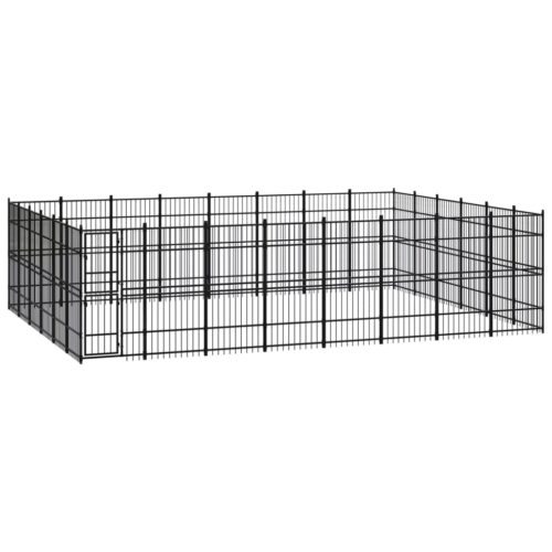 Outdoor Dog Kennel Steel 44.24m²
