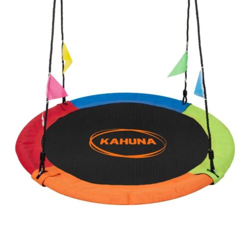 Kahuna Kids 1.2m Tree Saucer Swing Set Round with Hanging Straps 400kg Capacity - Image 3