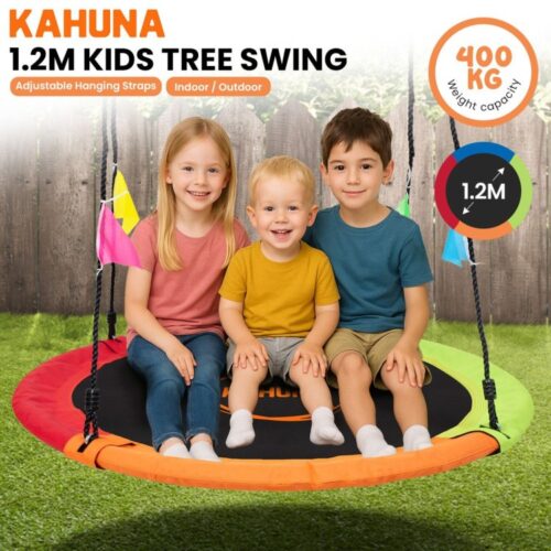 Kahuna Kids 1.2m Tree Saucer Swing Set Round with Hanging Straps 400kg Capacity