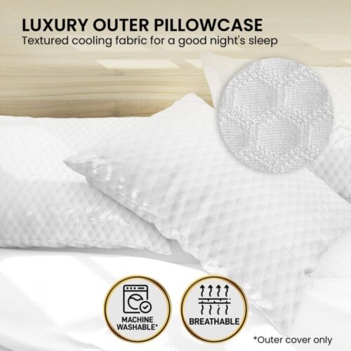 Laura Hill Single Cooling Memory Foam Summer Bed Pillow Adjustable Ergonomic - Image 10