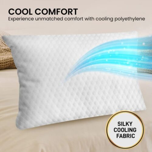 Laura Hill Single Cooling Memory Foam Summer Bed Pillow Adjustable Ergonomic - Image 7