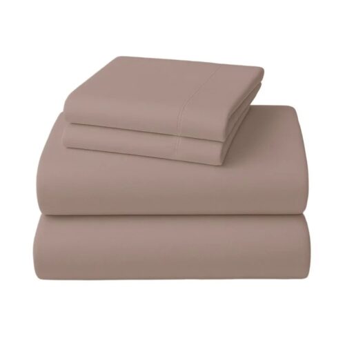 4-Piece Set King Size Bed Sheets 1000TC Cotton Rich Flat Fitted Sheets Linen
