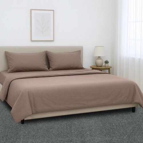 4-Piece Set King Size Bed Sheets 1000TC Cotton Rich Flat Fitted Sheets Linen - Image 3