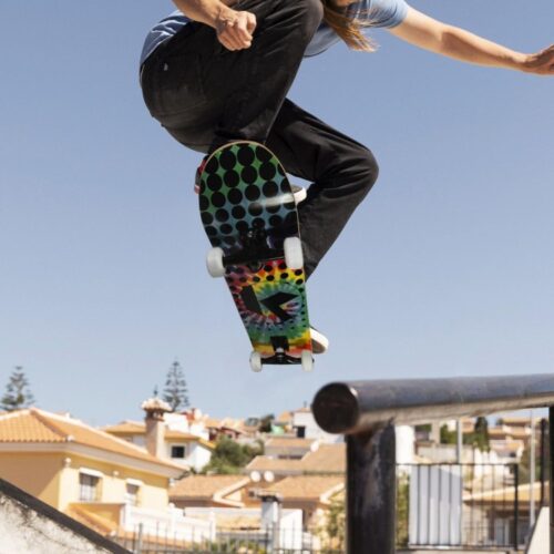 Kryptonics 31-inch Star Series Complete Skateboard Cruise Board Rainbow Dot - Image 7