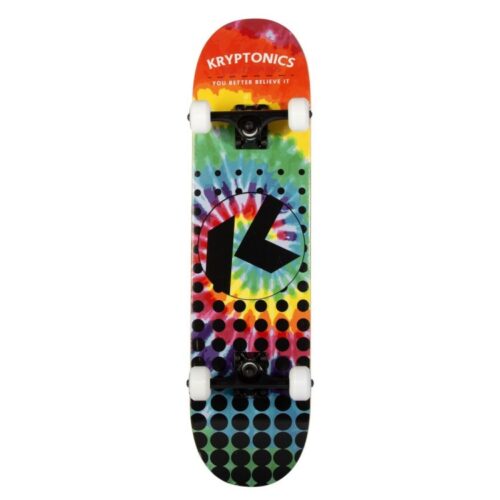Kryptonics 31-inch Star Series Complete Skateboard Cruise Board Rainbow Dot - Image 2