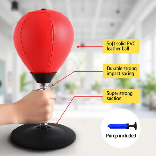 Everfit Desktop Punching Boxing Bag Stand Set with Pump Swivel Speed Balls - Image 5
