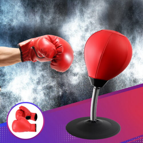 Everfit Desktop Punching Boxing Bag Stand Set with Pump Swivel Speed Balls - Image 7