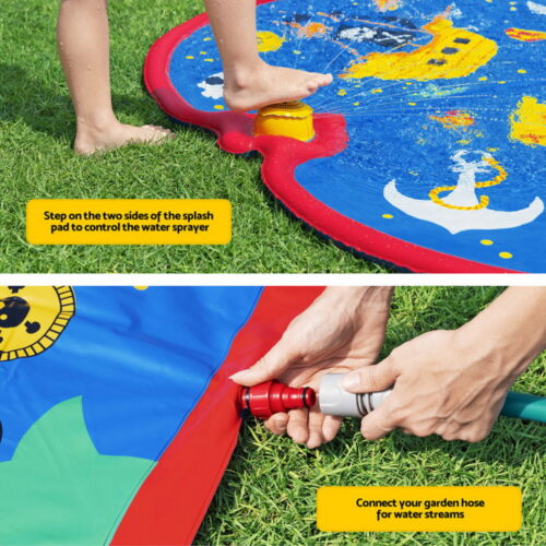 Bestway Kids Splash Pad Pool Sprinkler Spray Play Mat Water Fun Toys 170cm x140cm - Image 6