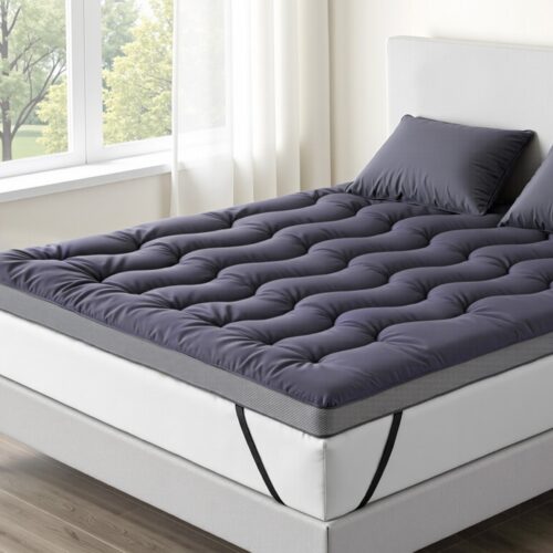 Giselle 5cm Mattress Topper Pillowtop toppers Bamboo Charcoal Queen - Image 7
