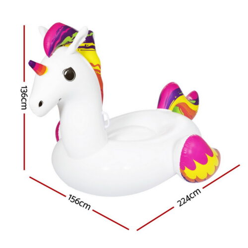 Bestway Unicorn Float Rider Inflatable Ride On Floating Pool Lounger 224x156CM - Image 2