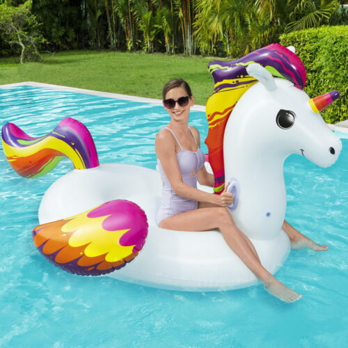 Bestway Unicorn Float Rider Inflatable Ride On Floating Pool Lounger 224x156CM - Image 7