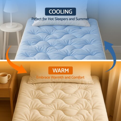 Giselle 5cm Mattress Topper Pillowtop toppers Double-Sided Single - Image 6