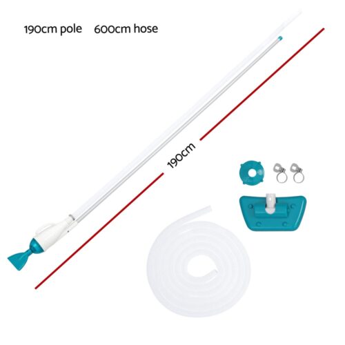 Bestway Pool Cleaner 2 Cleaning Heads Vacuum 6m Hose 1.9m Aluminium Pole - Image 2