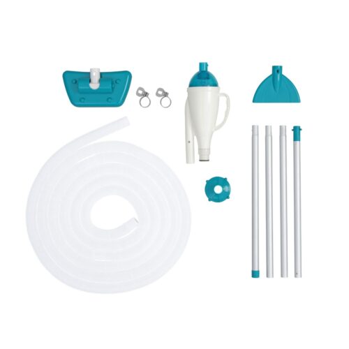 Bestway Pool Cleaner 2 Cleaning Heads Vacuum 6m Hose 1.9m Aluminium Pole - Image 3