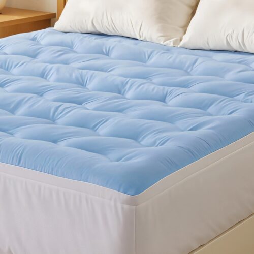 Giselle Bedding 5cm Pillowtop Mattress Topper Double-Sided Cooling Coral King - Image 7