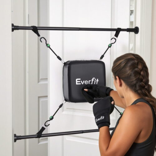 Everfit Doorway Punching Bag Adjustable Apartment Friendly with Boxing Gloves Black - Image 7