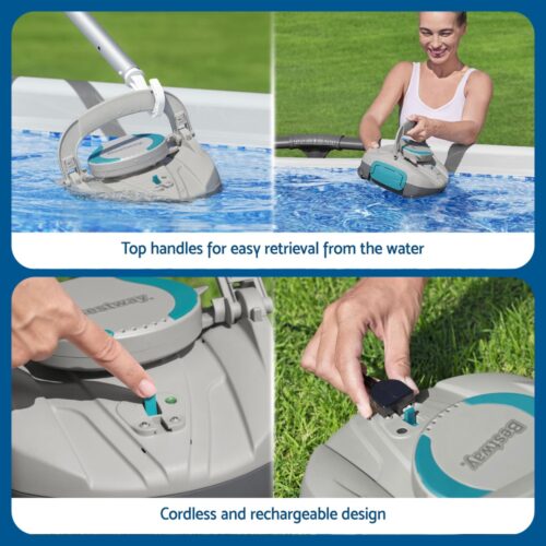 Bestway Robotic Pool Cleaner Cordless Automatic Robot Clean Swimming Pools Floor - Image 6