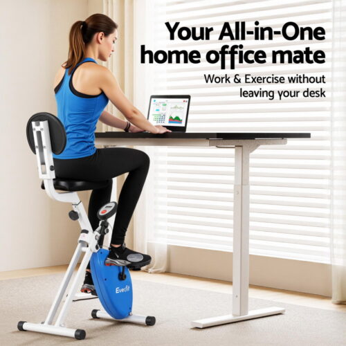 Everfit Under Desk Exercise Bike Magnetic Resistance X-bike Workouts 100kg Capacity - Image 4