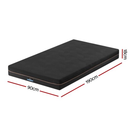 Giselle 18cm Memory Foam Mattress Green Tea Foam Cool Gel Foam Mattresses Single - Image 2