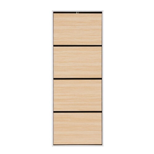 Artiss Shoe Rack Cabinet 24 Pairs Adjustable Shelf Pine - Image 4