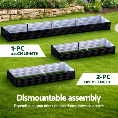 Green Fingers Raised Garden Bed 2 Pcs 210x90cm Planter Box Container Outdoor - Image 4